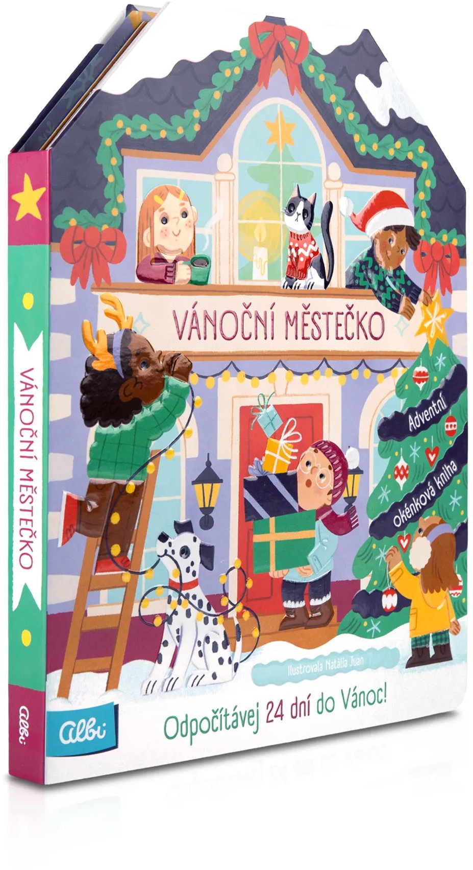 Vánoční městečko - Adventní okénková kniha