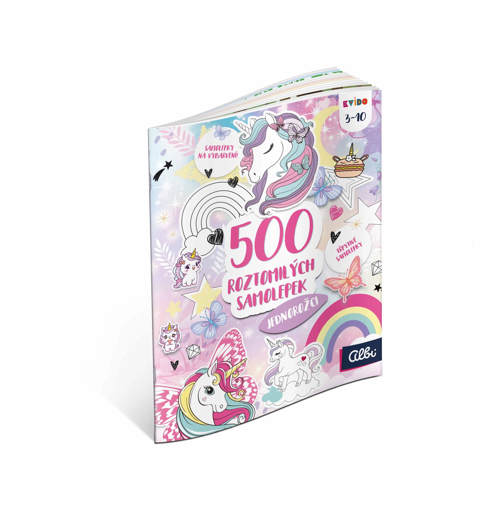 Kvído - 500 roztomilých samolepek - Jednorožci