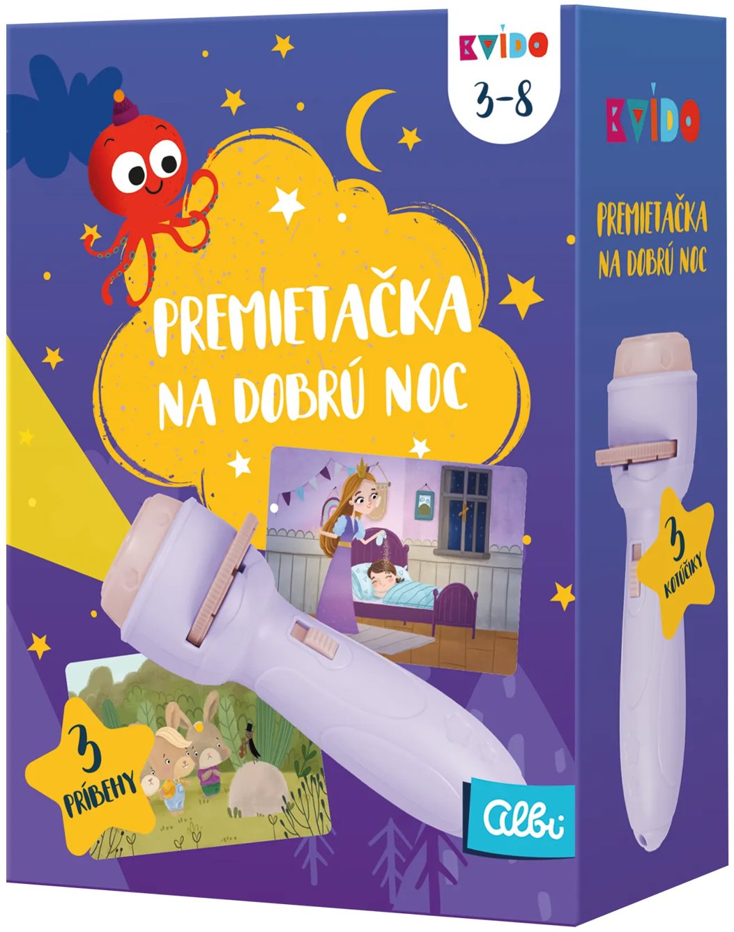 Kvído - Promítačka na dobrú noc SK fialová