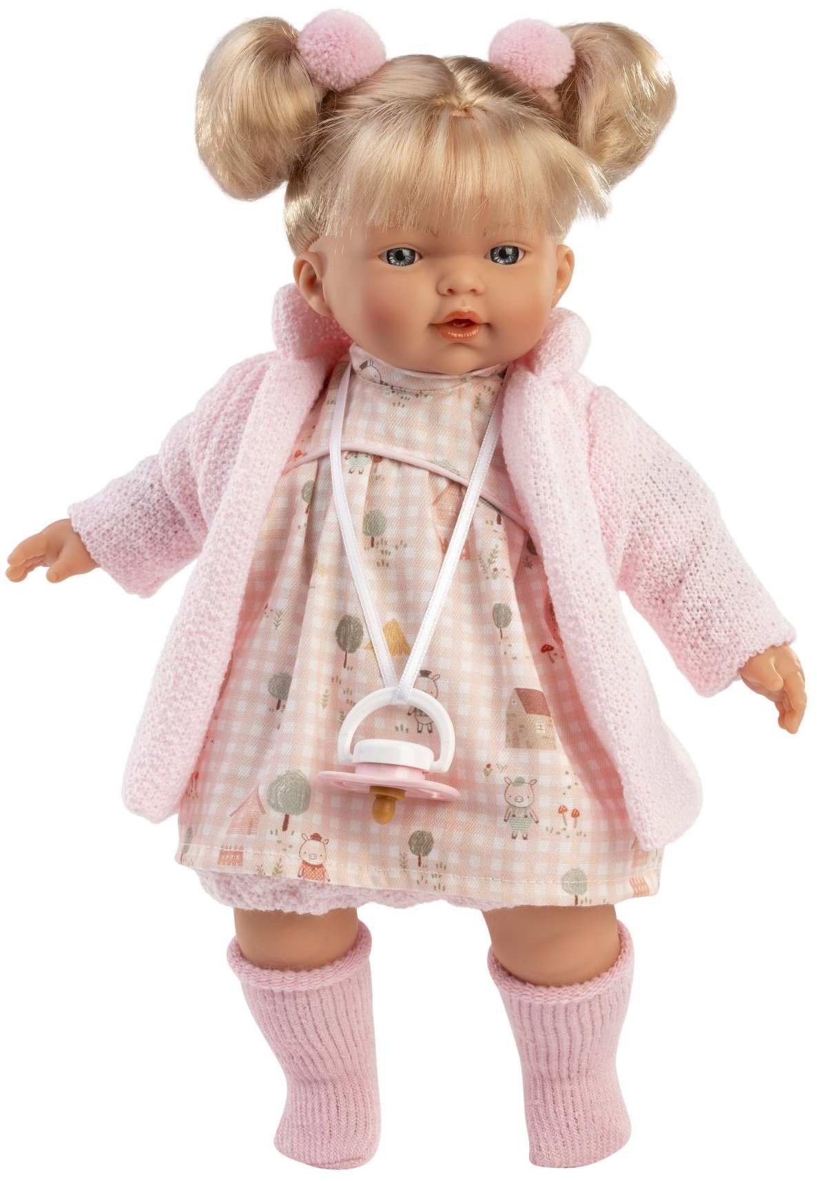 Llorens 33168 Roberta - realistická se zvuky a měkkým látkovým tělem - 33 cm