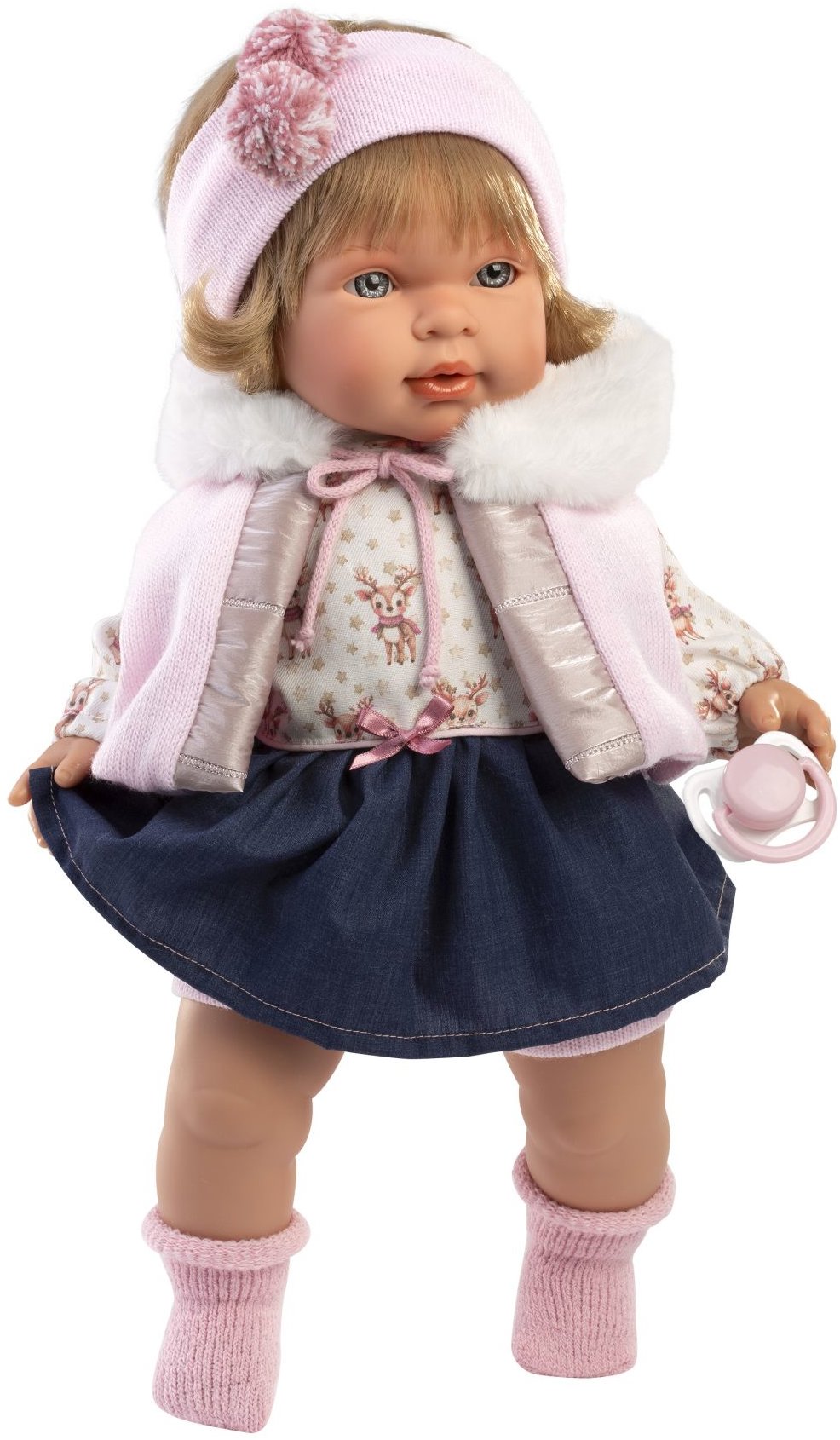 Llorens 42170 Carla - realistická se zvuky a měkkým látkovým tělem - 42 cm