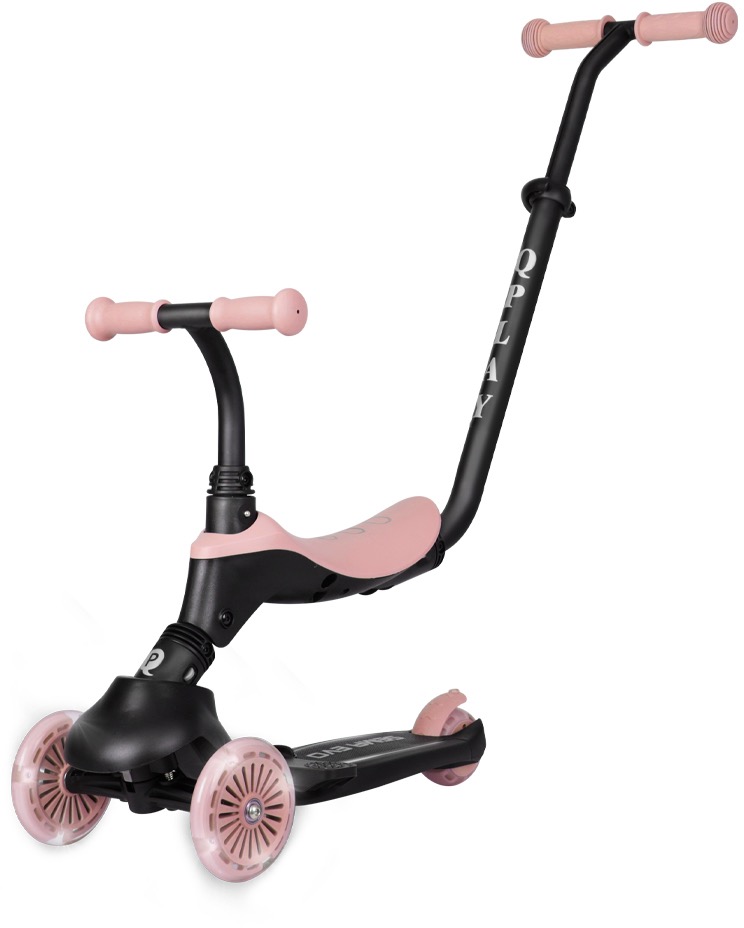 QPLAY Koloběžka / Odrážedlo Sema Evo Coral Pink, věk 1 - 6 let