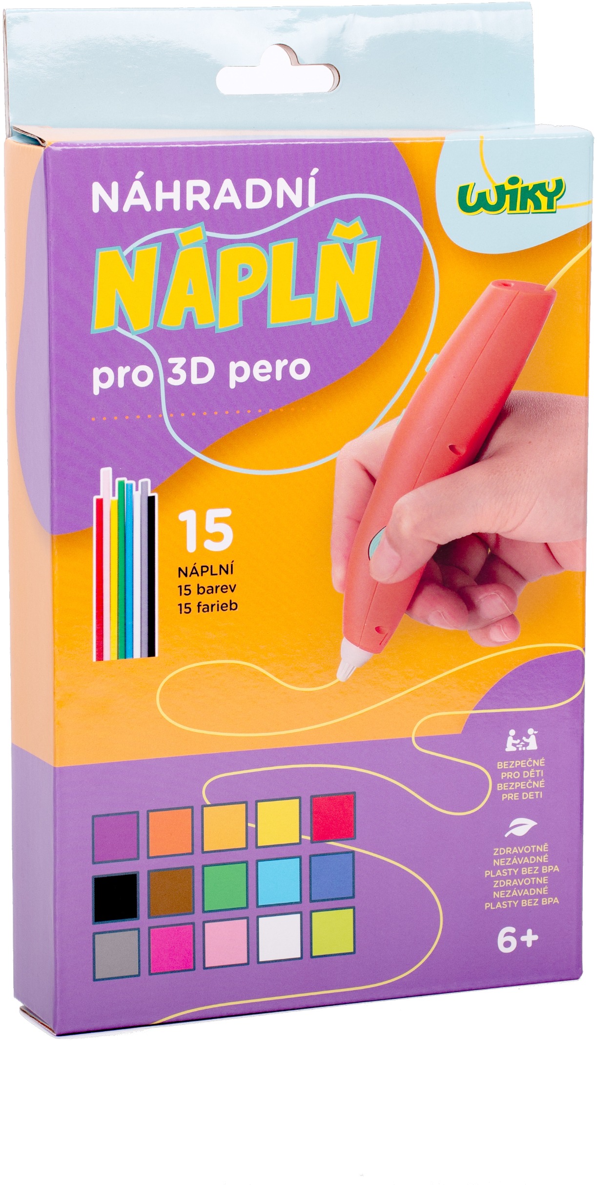 Wiky Náhradní náplně do 3D pera 15 × 3 m - český obal