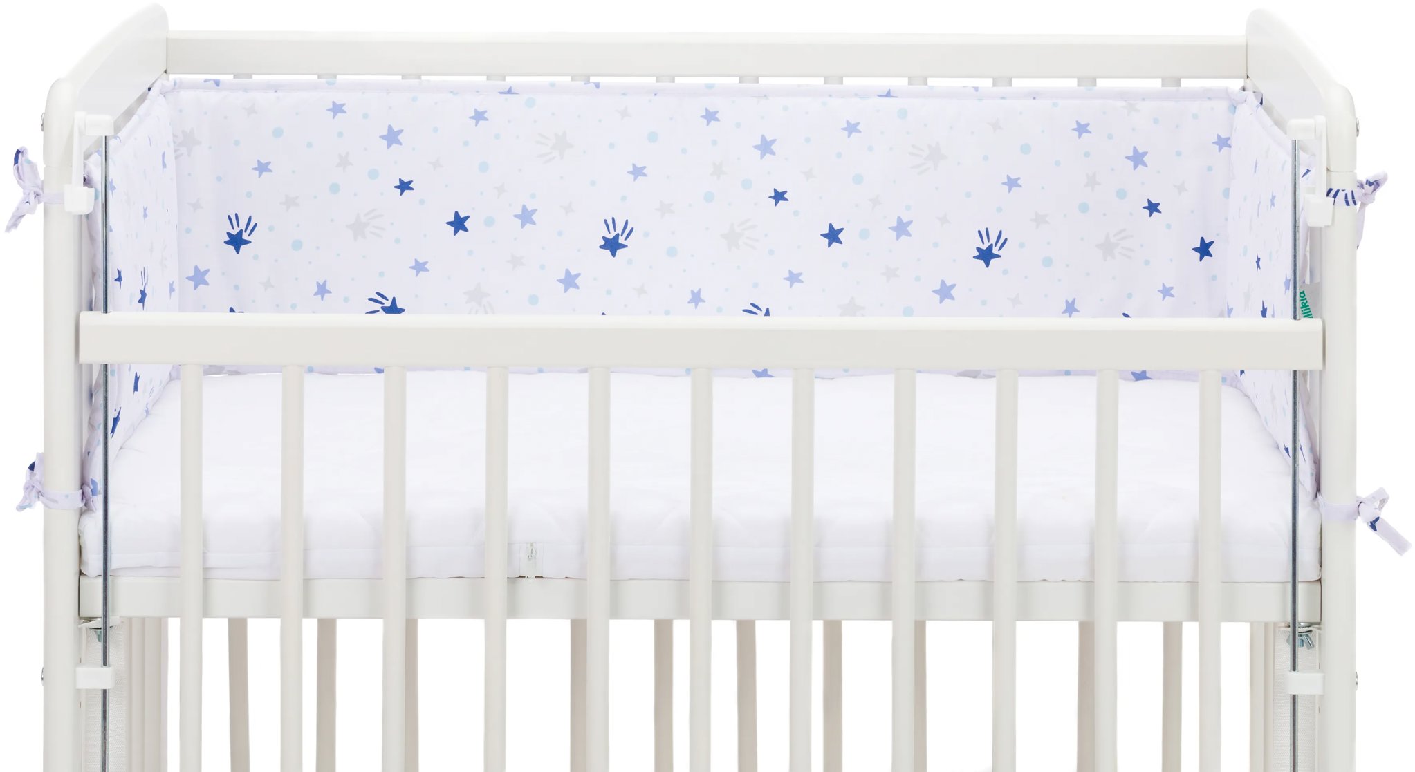 Fillikid Mantinel do přístavné postýlky stars white/blue 175 × 26 cm