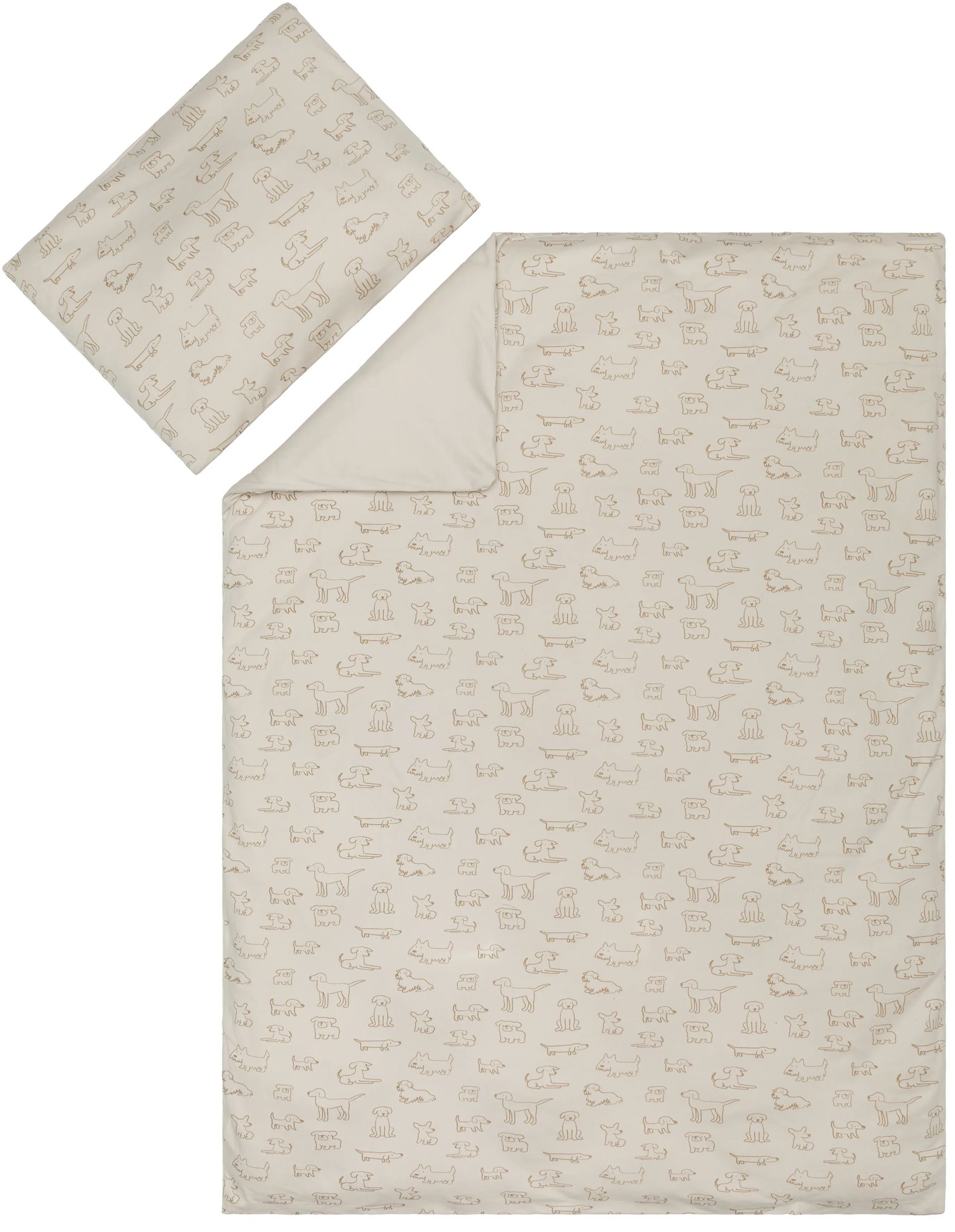 Fillikid 2-dílný set Jersey dog beige 100 × 135 cm