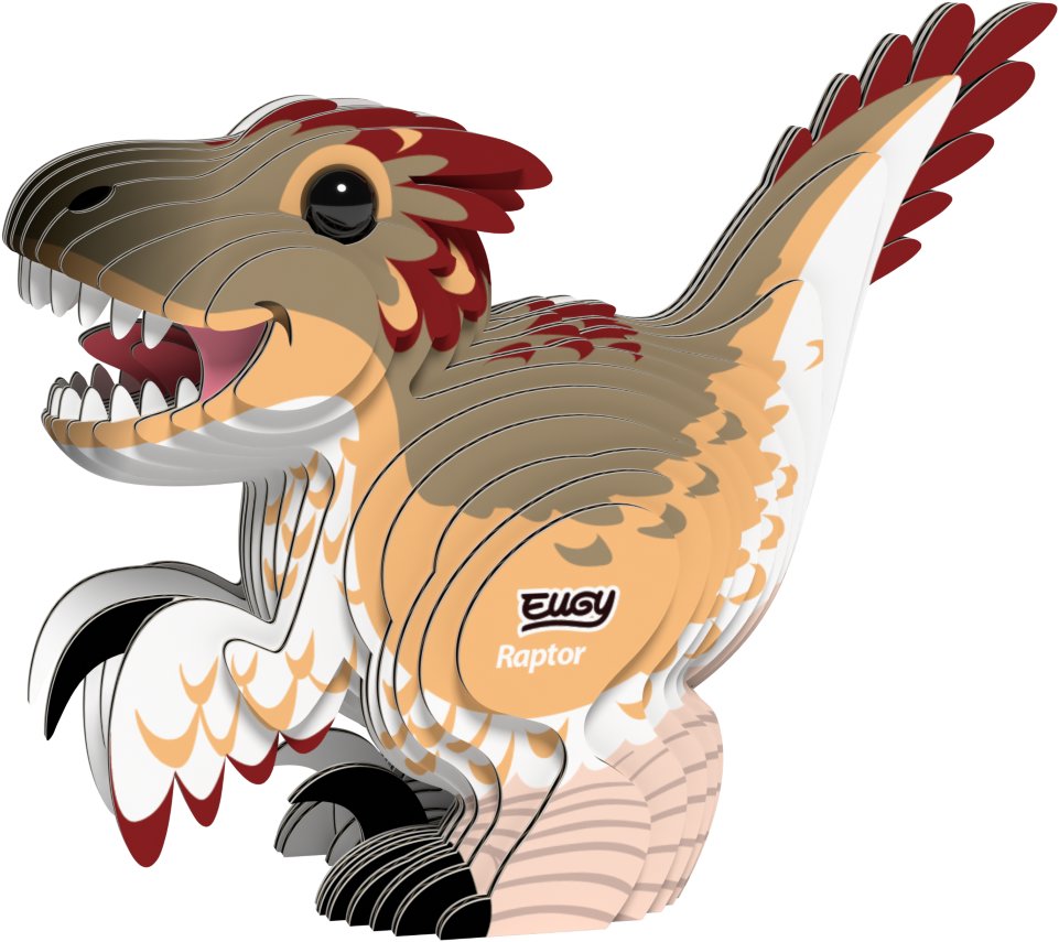 EUGY Velociraptor 3D kartonová skládačka