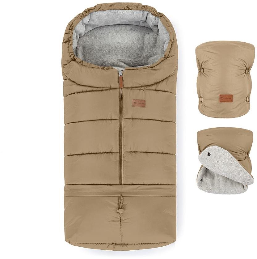 PETITE&MARS Set Fusak Jibot 3v1 + rukavice na kočárek Jasie Sweet Toffee