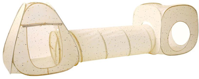 3 Sprouts Dětský Stan a tunel 3v1 Recycled Terrazzo Beige