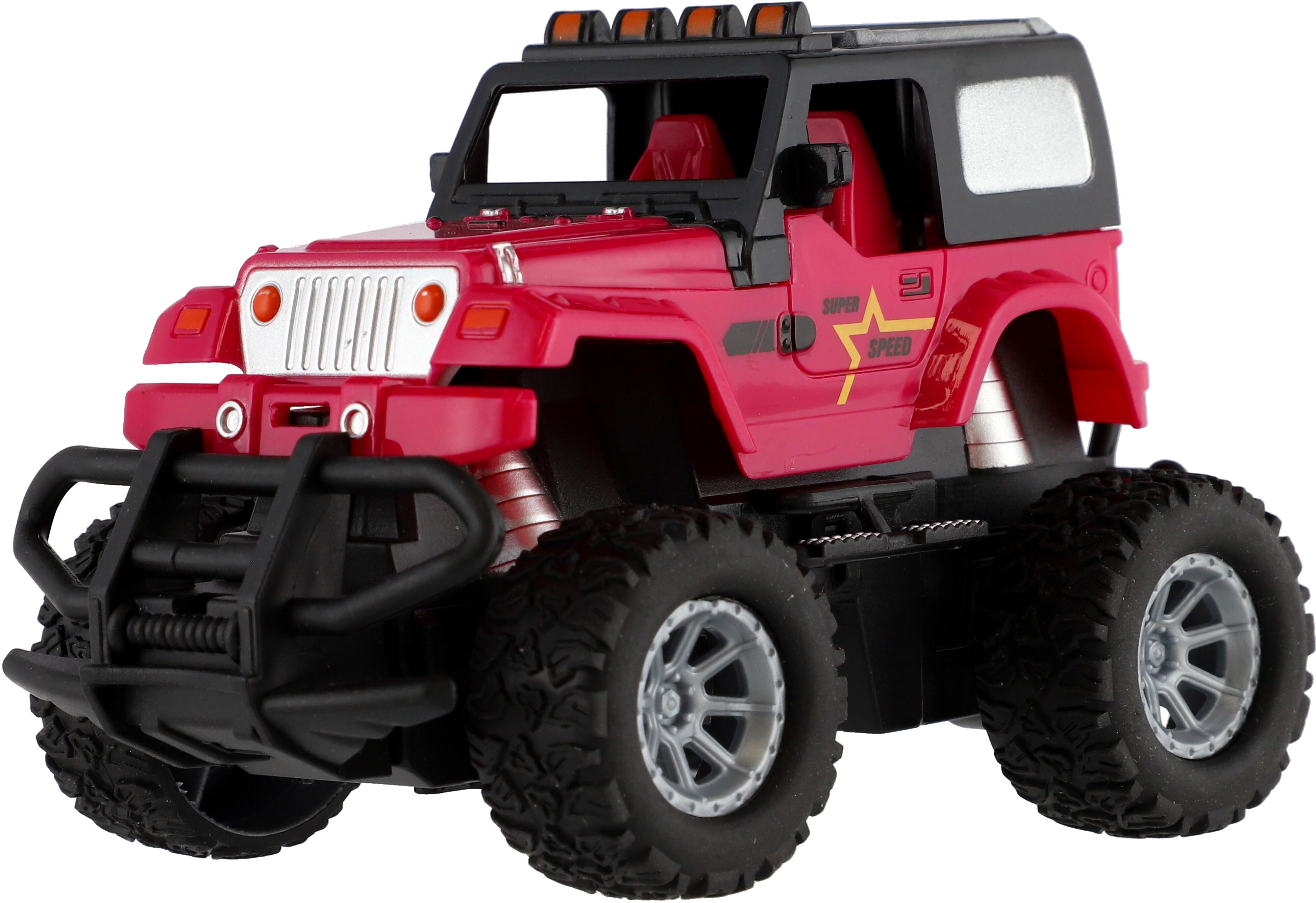 Teddies Auto RC terénní 14 cm růžové
