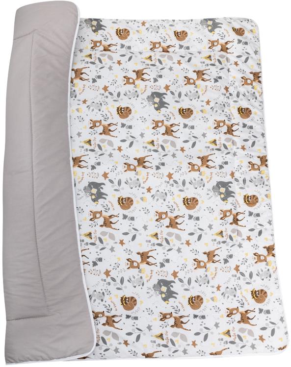 Bomimi Hrací oboustranná deka Lesní zvířátka béžová