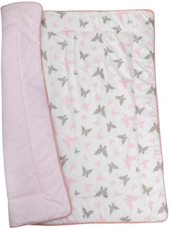 Bomimi Hrací oboustranná deka Motýlci růžová