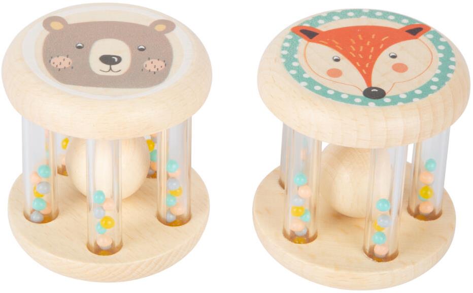 Small Foot Pastelové chrastítko s kuličkami 2 ks