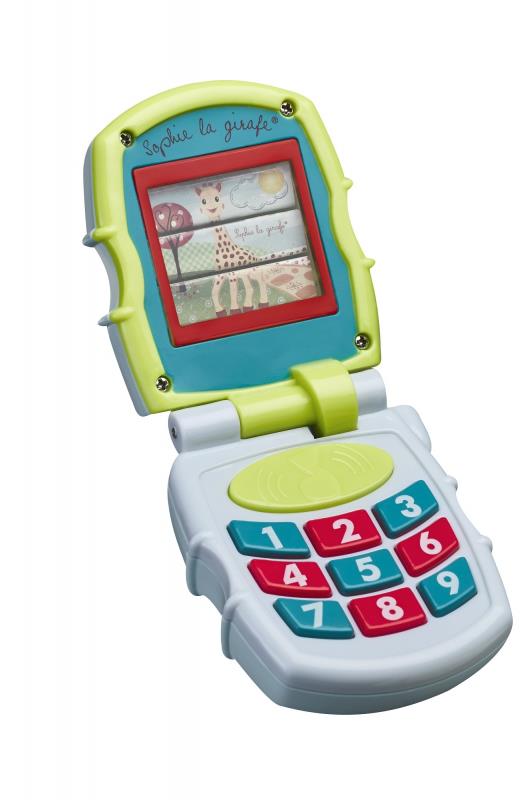 Vulli Hrající telefon žirafa Sophie zelený/modrý
