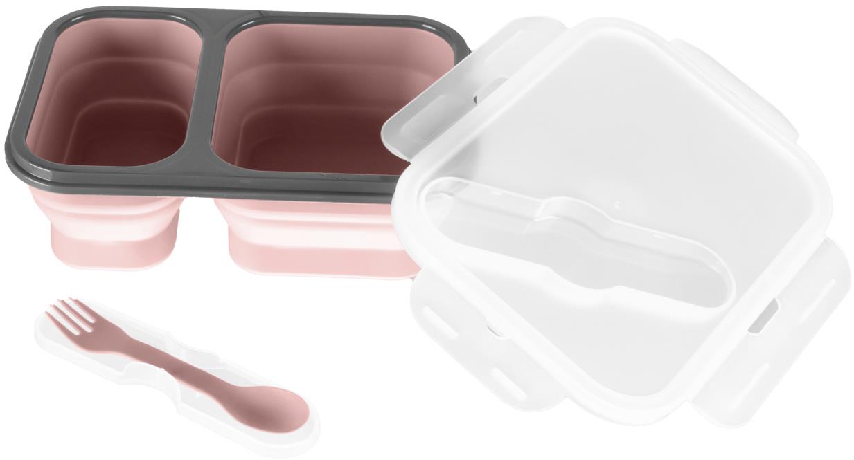 Zopa Svačinový box s příborem velký Old Pink