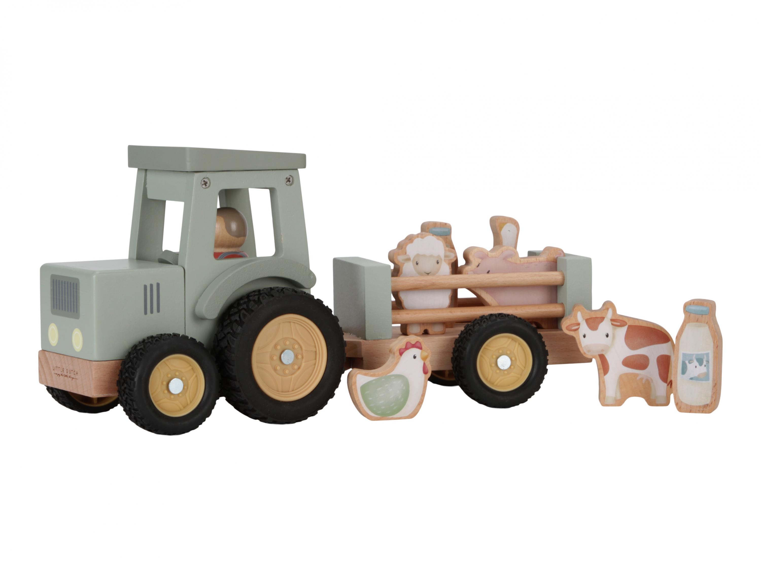 Little Dutch Traktor s přívěsem - Farma