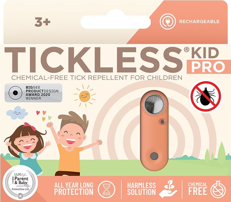 TickLess Kid Pro Ultrazvukový odpuzovač klíšťat oranžový