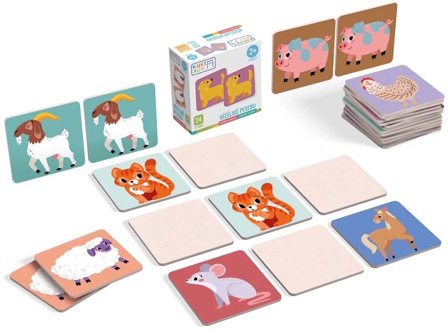 KukiKuk Véééliké pexeso Zvířátka na dvorku