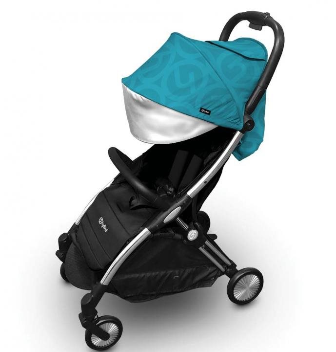 BabyStyle Hybrid Ezyfold Chrom Silver rám a bouda Mint