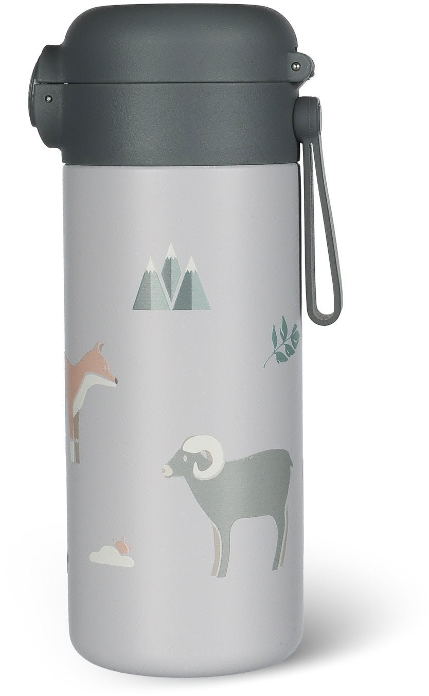 Zopa Termoska na tekutiny s brčkem a silikonovým držákem Mountains 350 ml