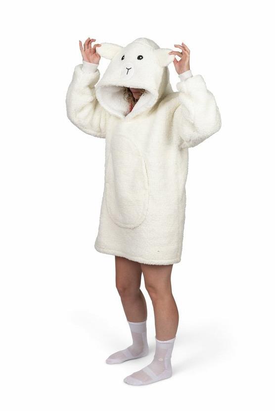 Cozy Noxxiez Ovečka - hřejivá televizní mikinová deka s kapucí pro teenagery a dospělé