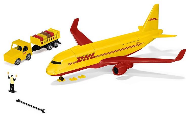 Siku Super - DHL nákladní letadlo s příslušenstvím
