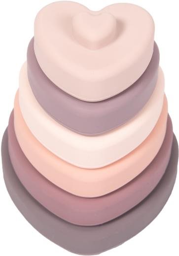 Bo Jungle Stohovací kousátka B-Silicone Hearts