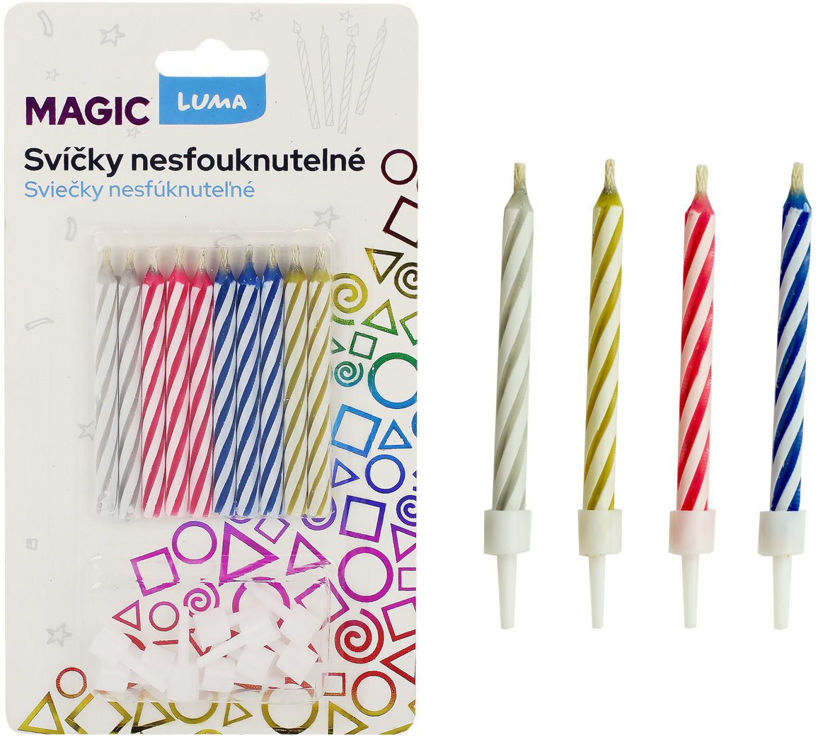 LUMA Trading svíčka Magic 10 ks, nesfouknutelná
