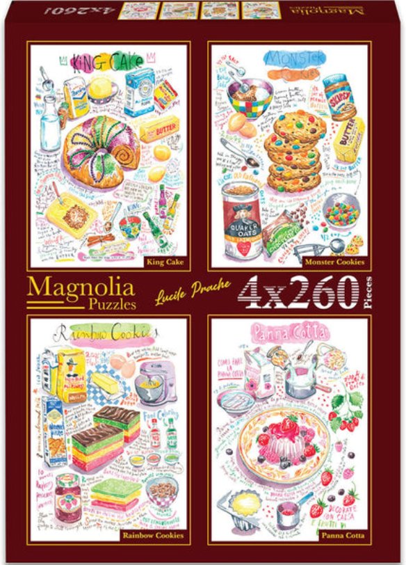 Magnolia Bábovka, Příšerkové sušenky, Duhové sušenky a Panna Cotta 4x260 dílků