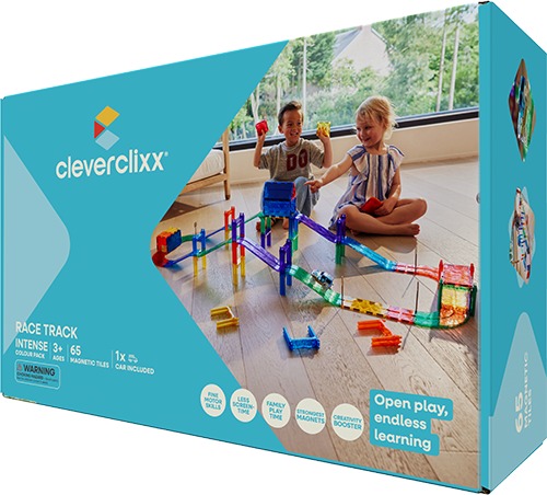 Cleverclixx Magnetická dráha Duha 65 ks