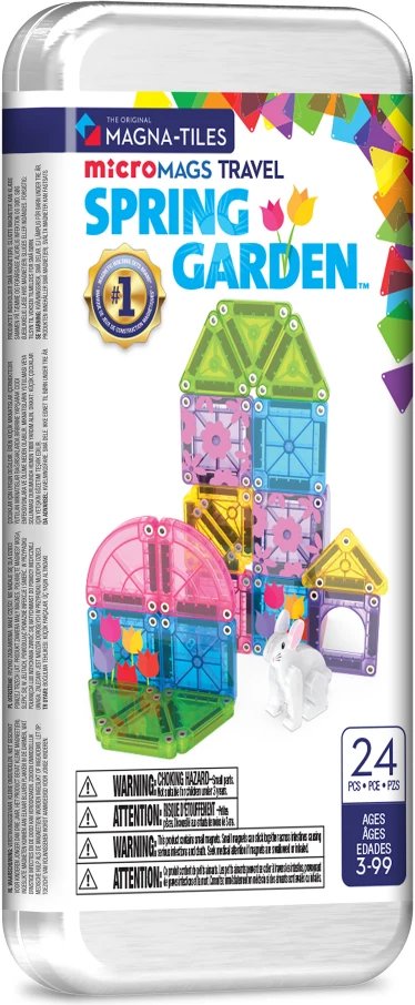 MAGNA-TILES microMAGS Cestovní sada Jarní zahrada 24 dílků