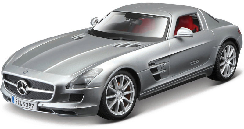 Maisto Mercedes-Benz SLS AMG 1:18 stříbrná