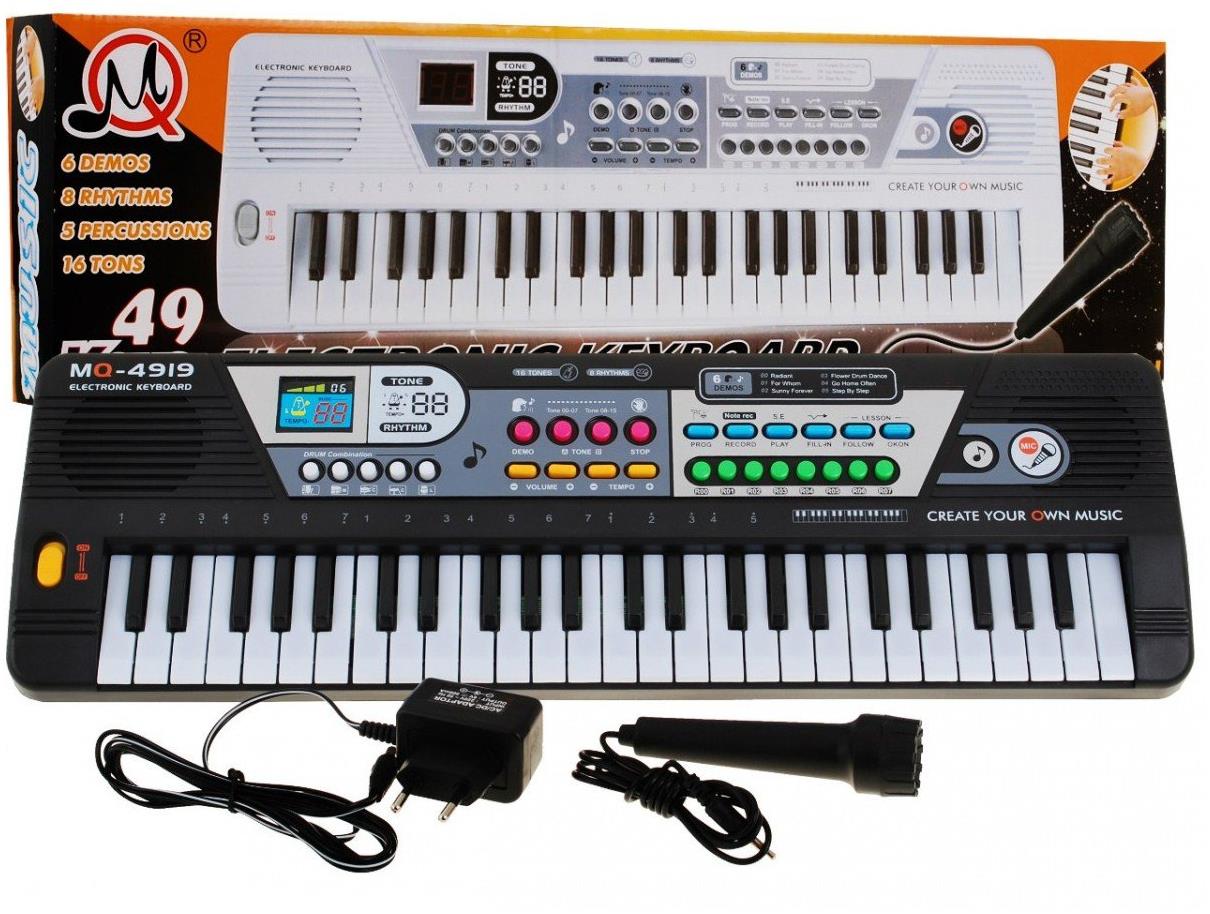 Mamido Dětský keyboard s příslušenstvím, mikrofon, nahrávání, přenosné klávesy