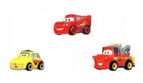 Mattel Disney Cars Mini Racers 3 ks Luigi, McQueen, Mater