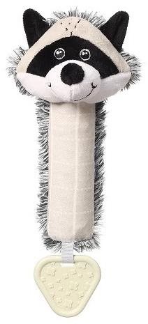 BabyOno Plyšová pískací hračka Racoon Rocky Mýval, černo-bílý