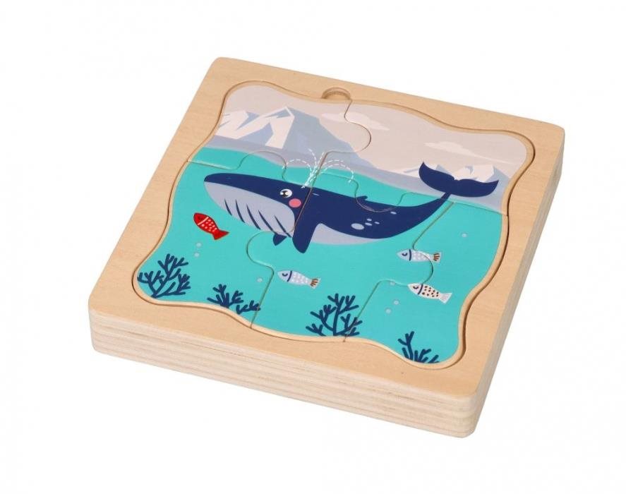 Adam Toys Dřevěné vrstvené puzzle Antarktida
