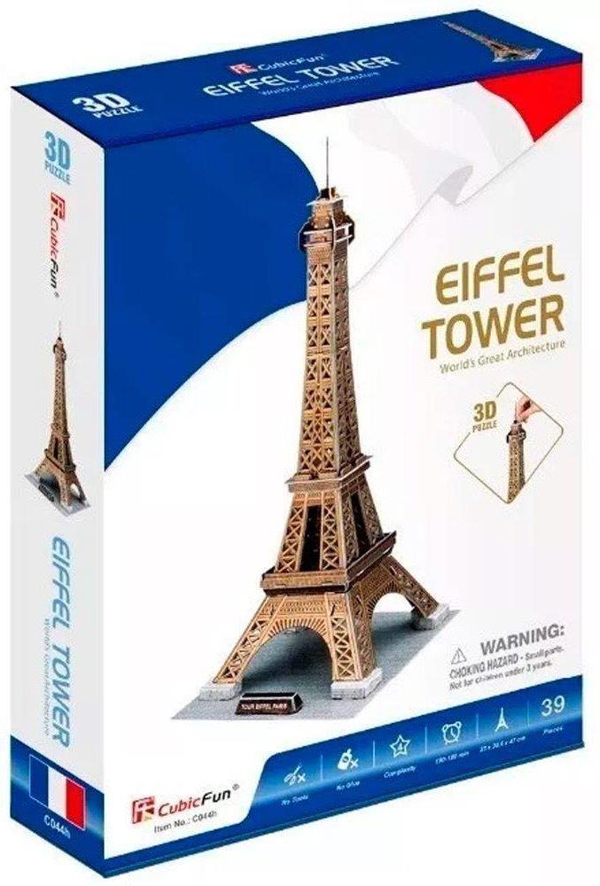 Cubicfun 3D puzzle Eiffelova věž zlatá 39 dílků