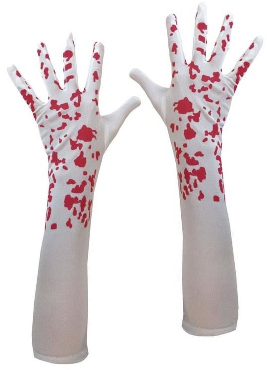 Funny Fashion Dlouhé rukavice krvavé