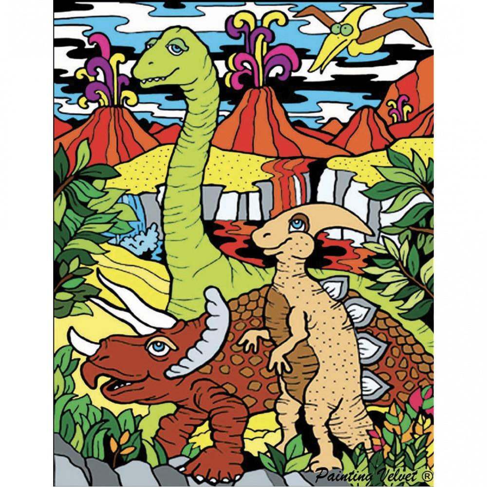 Sametový obrázek Dinosauři od Colorvelvetu
