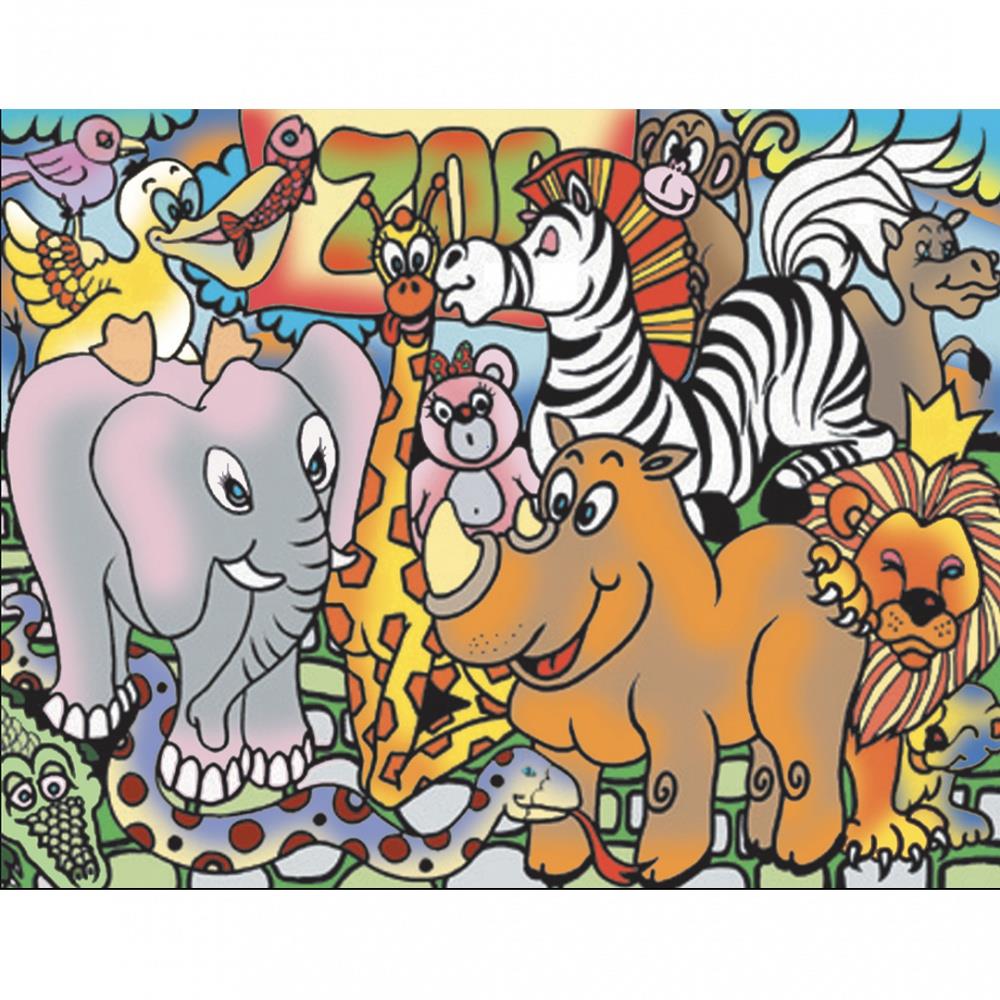 Sametový obrázek ZOO od Colorvelvet - perfektní produkt pro děti, které milují zvířata.
