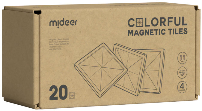 Mideer Chladné barvy magnetické dílky 20 ks