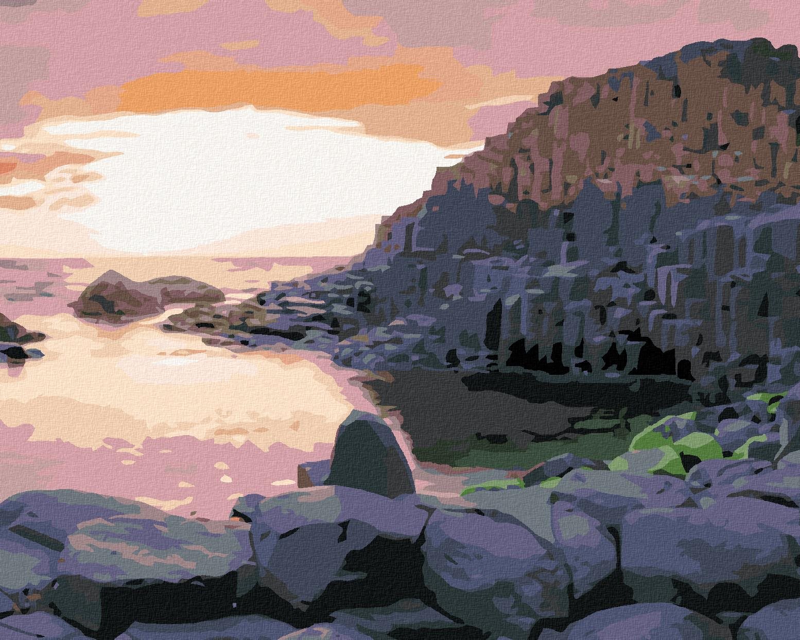 Zuty - Malování Podle Čísel - Západ Slunce, Irsko (Ted Davis), 80X100 Cm, Plátno+Rám