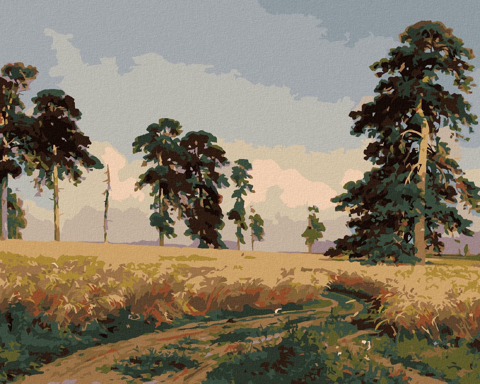 Zuty - Malování Podle Čísel - Žito (Ivan Shishkin), 80X100 Cm, Plátno+Rám