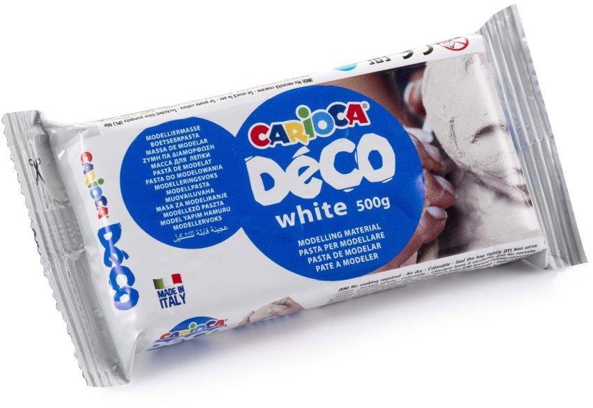 Bílá samotvrdnoucí modelovací hmota 500 g od Carioca Déco