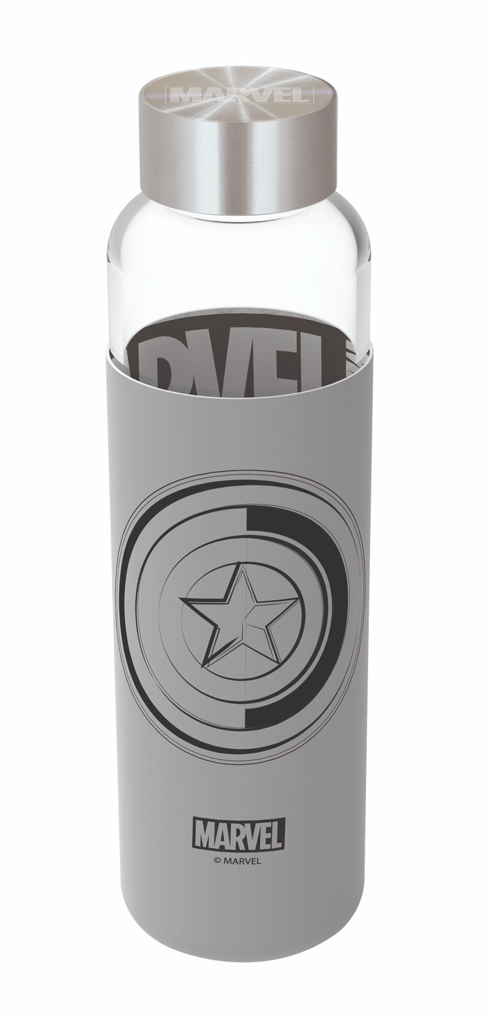 Skleněná láhev s návlekem 585 ml, Marvel