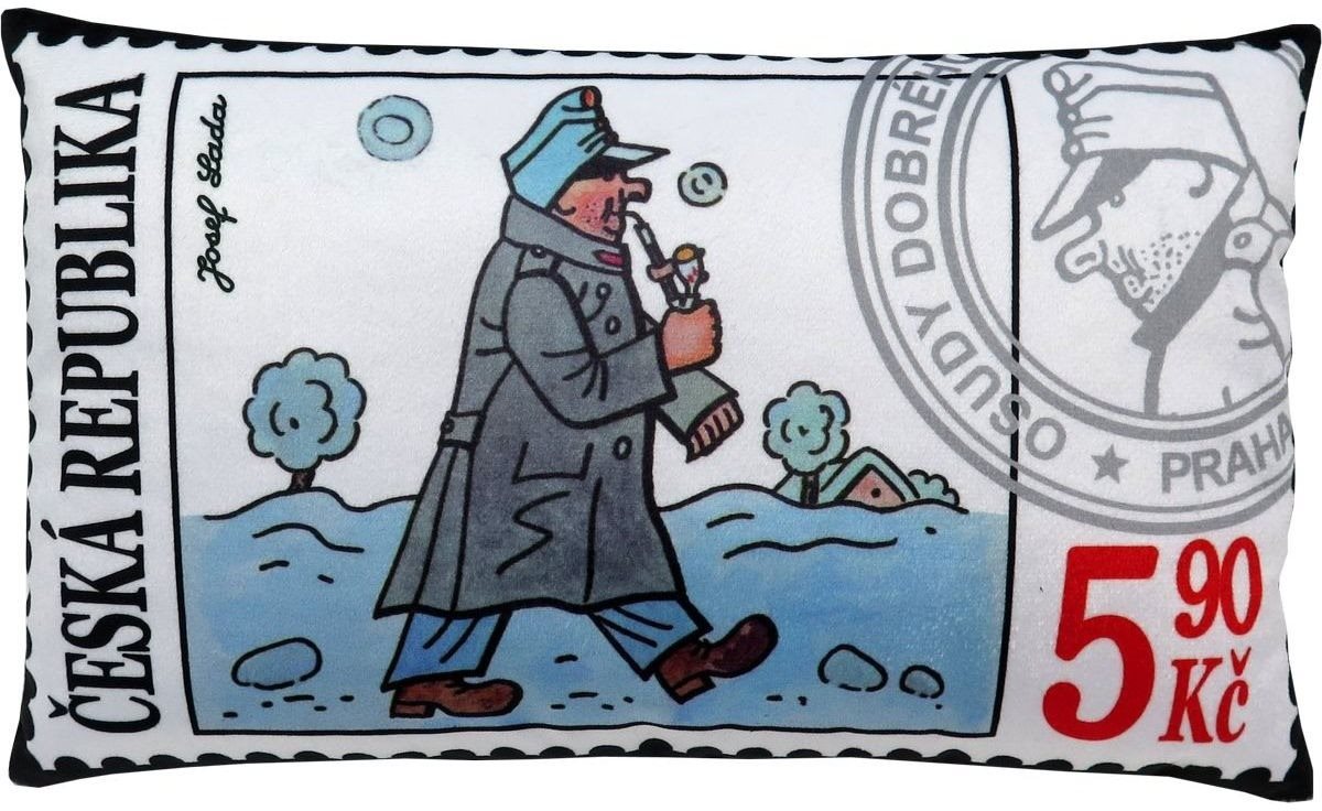 Polštář 43x25 cm, Švejk, známka