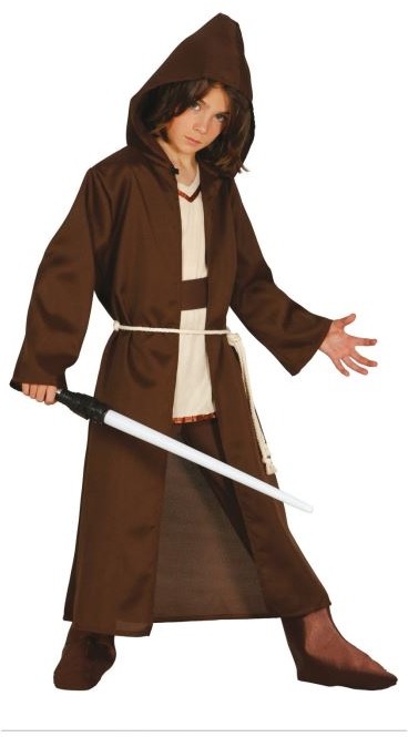 Kostým bojovník - hnědý plášť - jedi - vel. (10-12 let)