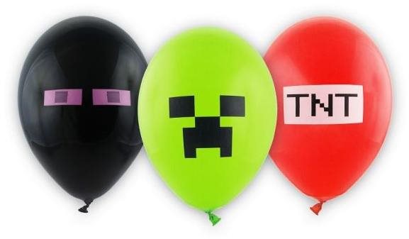 Balónky latexové minecraft 30 cm, 6 ks