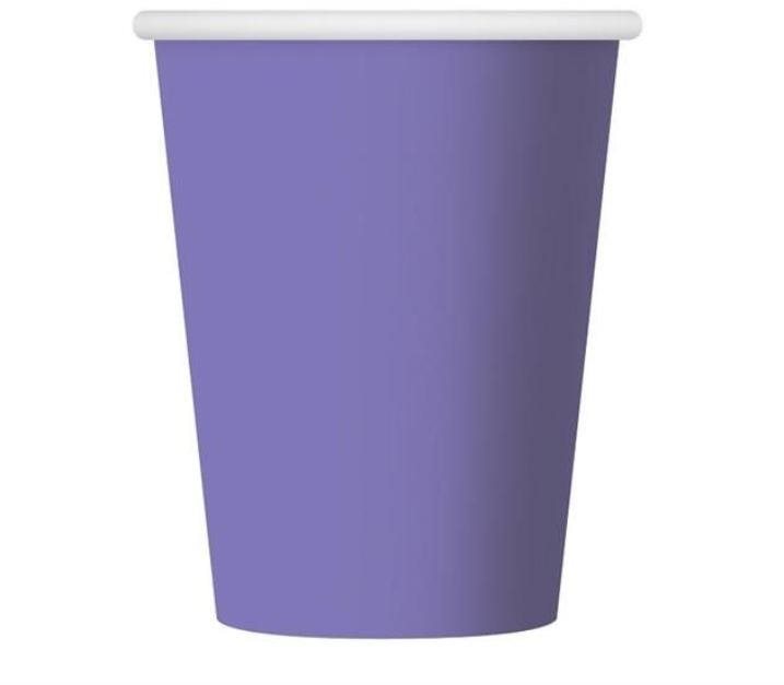 Kelímky fialové 250 ml - 6 ks