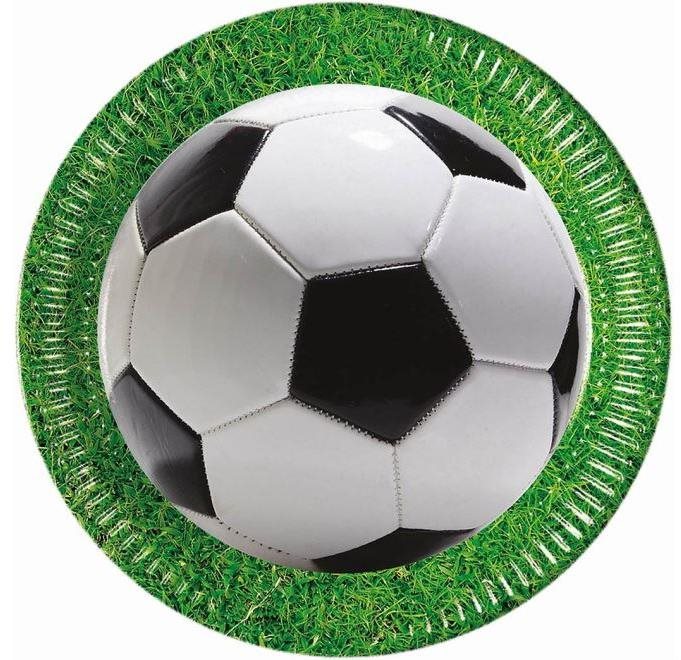 Papírové talíře fotbal 23 cm, 8 ks