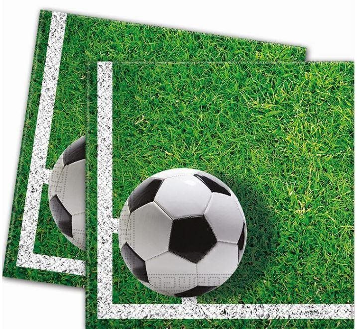 Papírové ubrousky fotbal 33x33 cm, 20 ks
